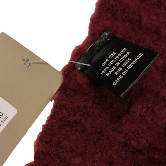 Wrap Scarf 80" x 19" Shoulder Wrap Maroon Red Lightweight NWT SUPER SOFT & COZY - Picture 3 of 5